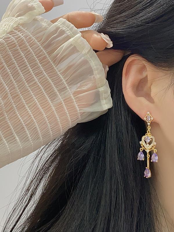 art deco dangle earrings