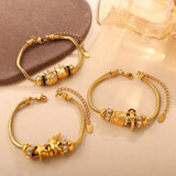 Crown Heart Pendant Bracelet