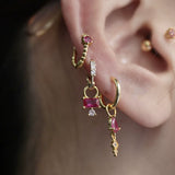 Vintage Ruby Red Stud