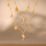 Dolphin Pendant Necklace – 18K Gold Plated Titanium Steel