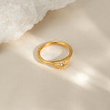 Half-Sunburst Ring