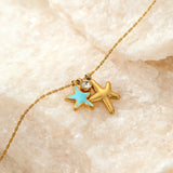 Colorful Starfish Pendant Necklace
