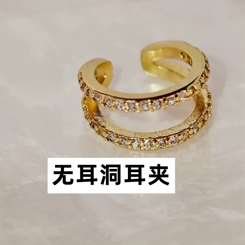 Star Moon Vintage Ear Cuff 925 Sterling Silver