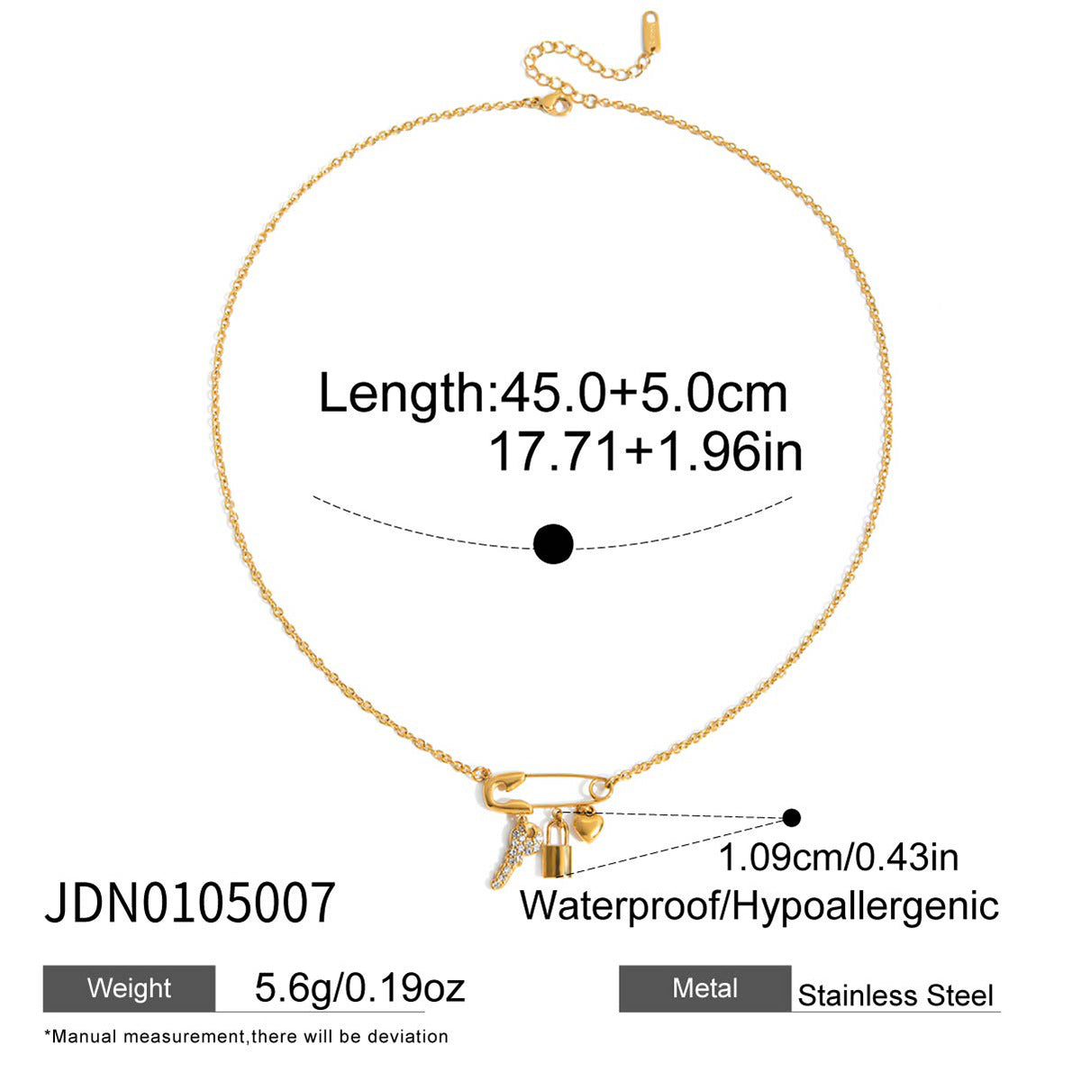 Paperclip Charms Necklace