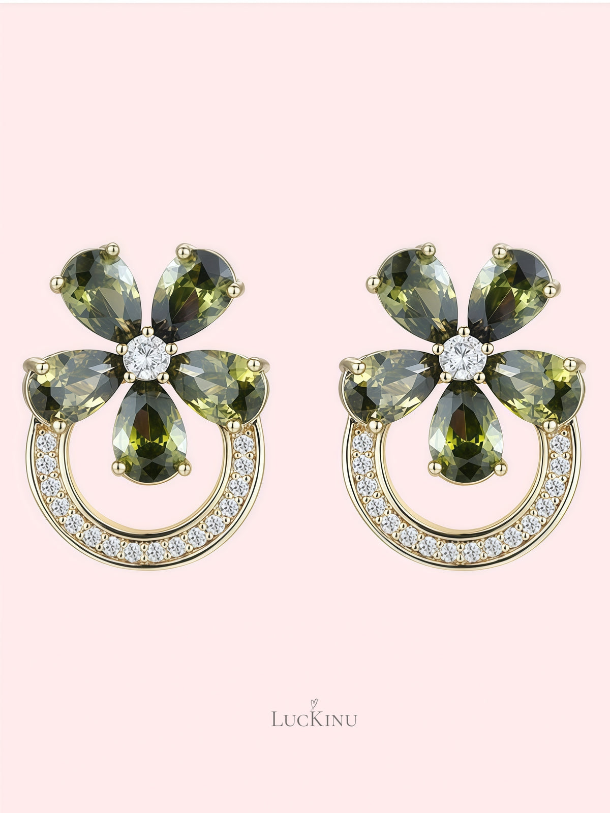 Olive Garden Bloom Stud Earrings