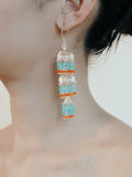 Only This Teal & Blue Tassel Earrings