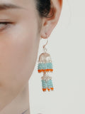 Only This Teal & Blue Tassel Earrings