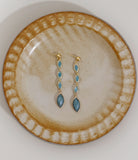 Original Vintage Lake Blue Earrings