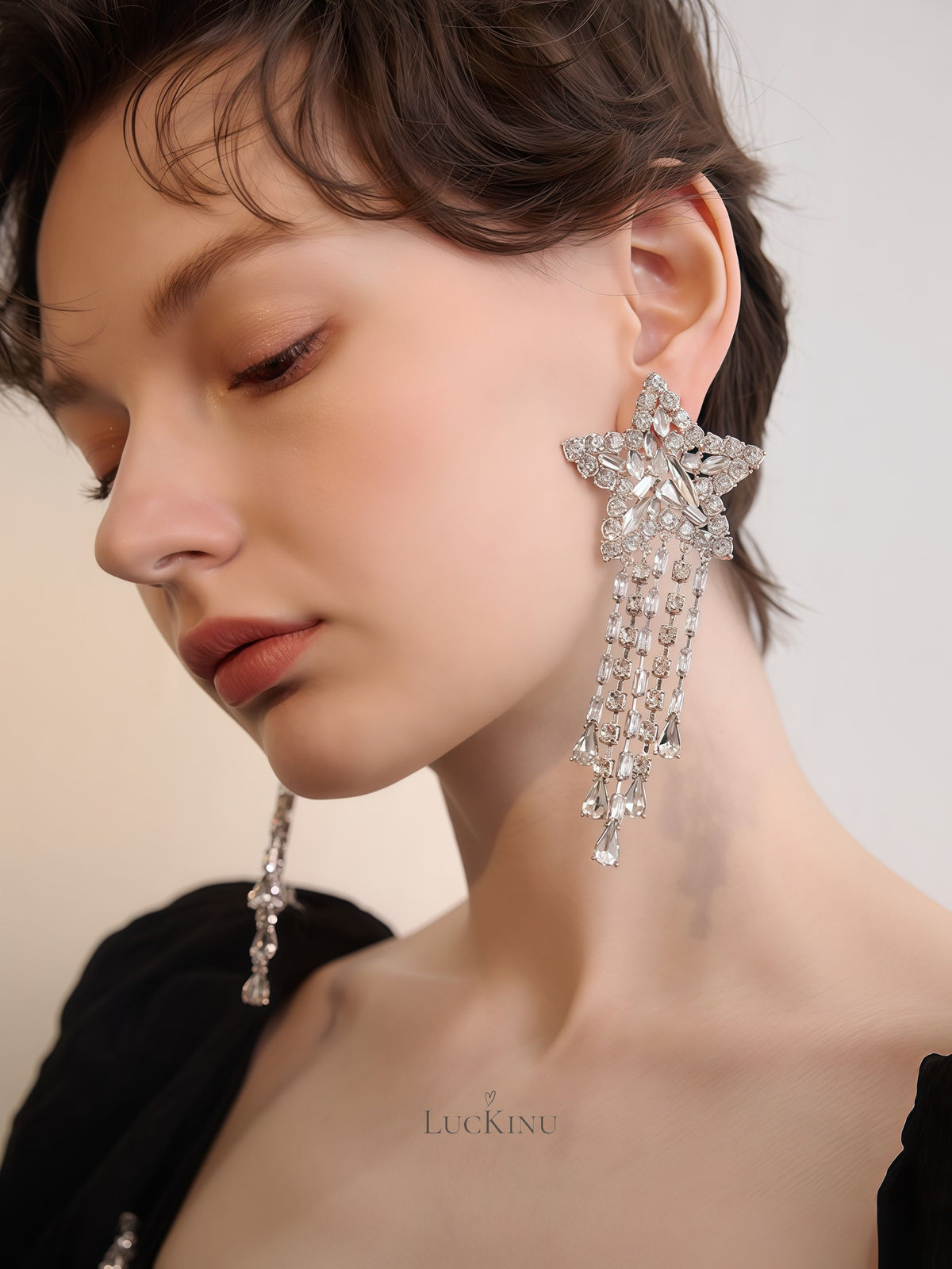 Star Spark Statement Earrings