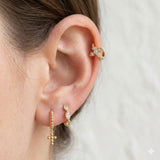 Pavé Cross Sterling Silver Ear Cuff 925 Sterling Silver