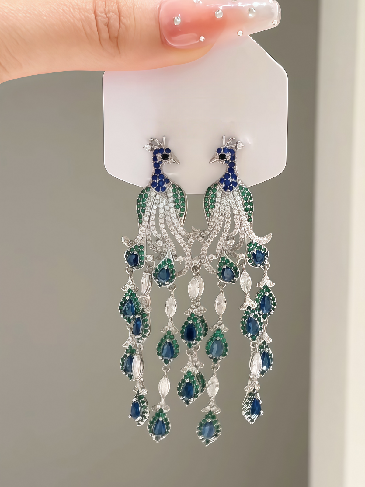 Peacock Dynasty Luxury Drop Earrings