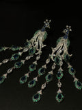 Peacock Dynasty Luxury Drop Earrings