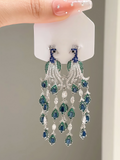 Peacock Dynasty Luxury Drop Earrings