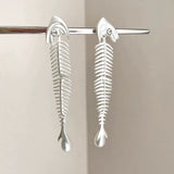 Pearl fish bone Earring