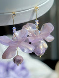 Purple Bloom Earring