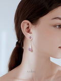 Violet Crystal Tassel Earrings