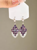 Purple Grape Designer Clip-On Earrings