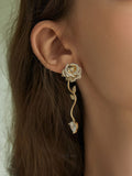 Paris Rose Camellia Earrings