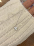 S925 Sterling Silver Round Pendant Necklace