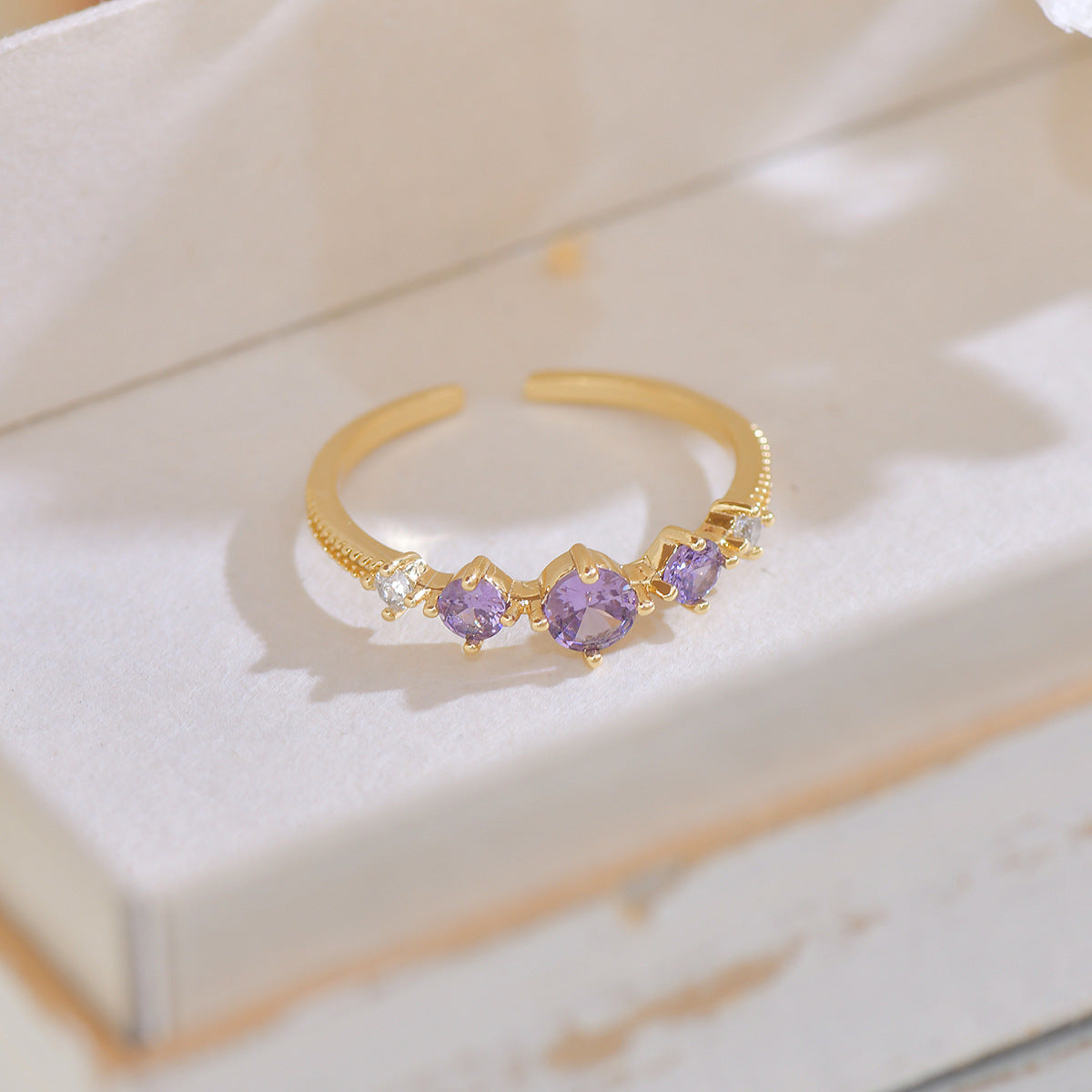 Lavender Open Band Ring