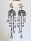 Silver Aquamarine Teardrop Earrings – Elegant Versatile Statement Jewelry