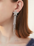 Asymmetric Star Pearl Earrings