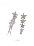 Asymmetric Star Pearl Earrings