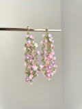 Summer crystal woven flowers earring
