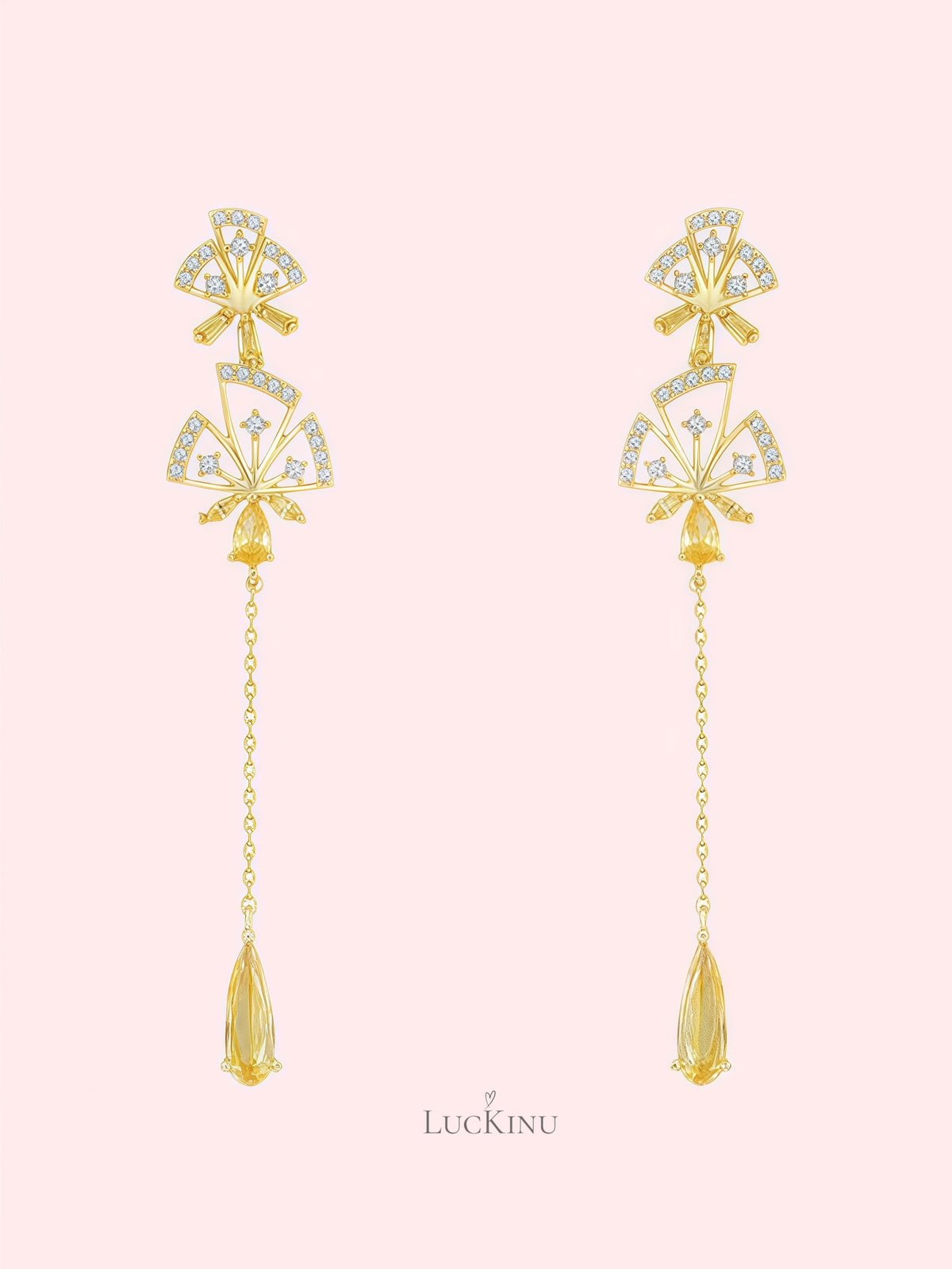 Golden Bloom Tassel Earrings