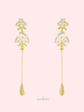 Golden Bloom Tassel Earrings