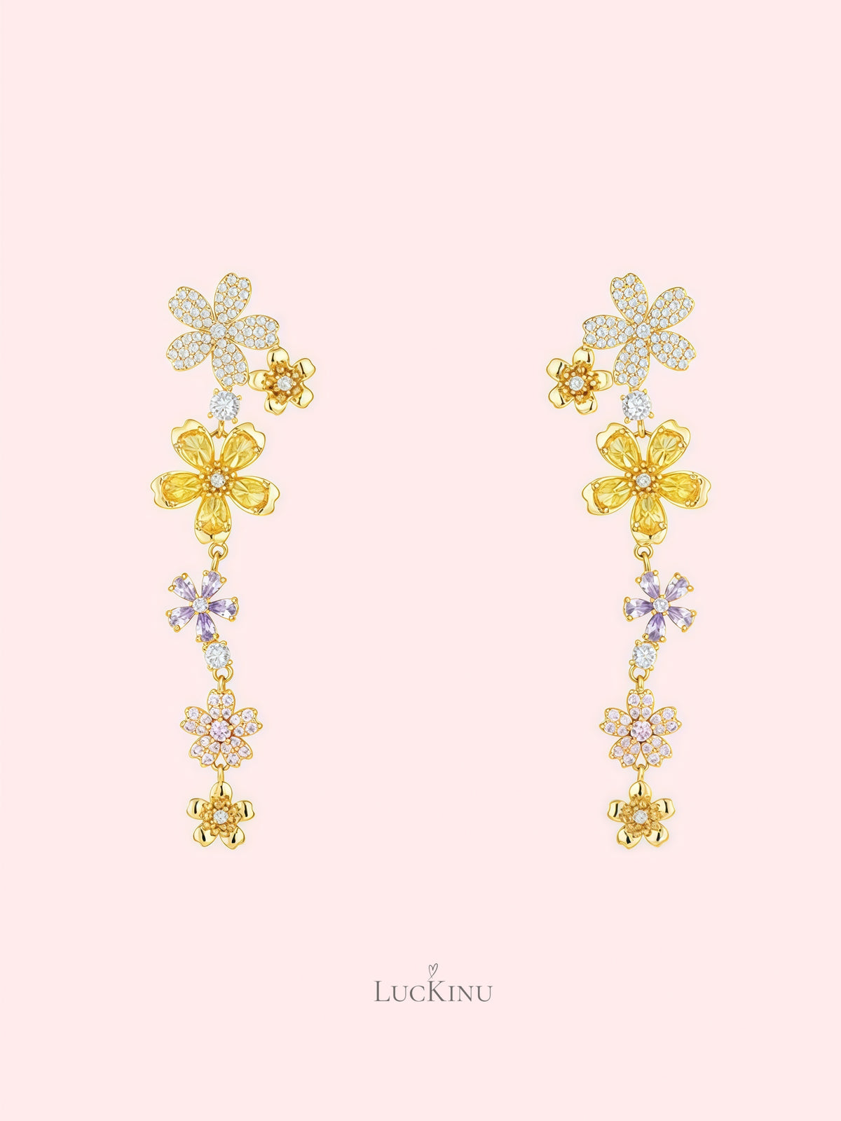 Soft Bloom Tassel Earrings